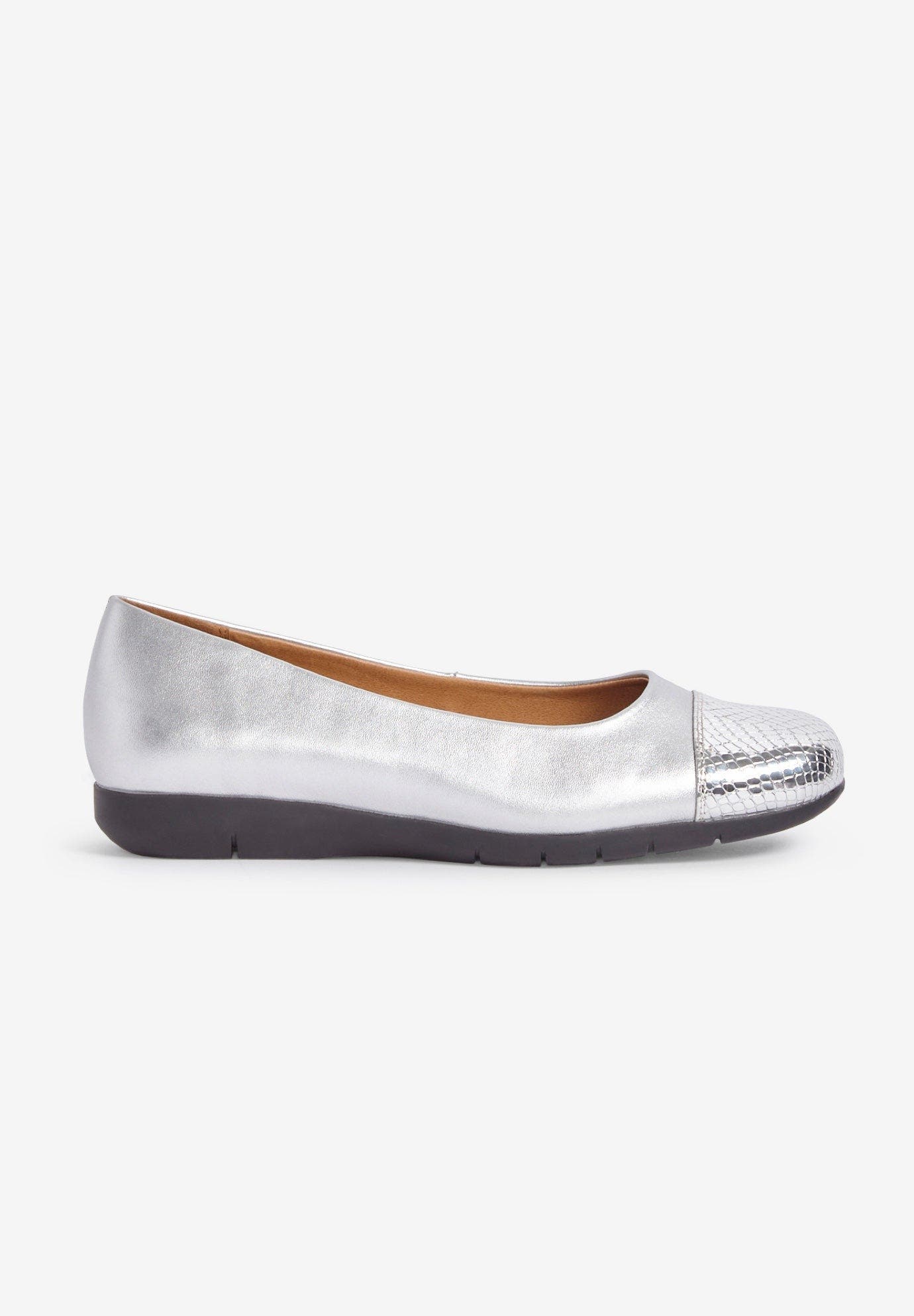 The Fay Slip On Flat, Alternate, color, SILVER