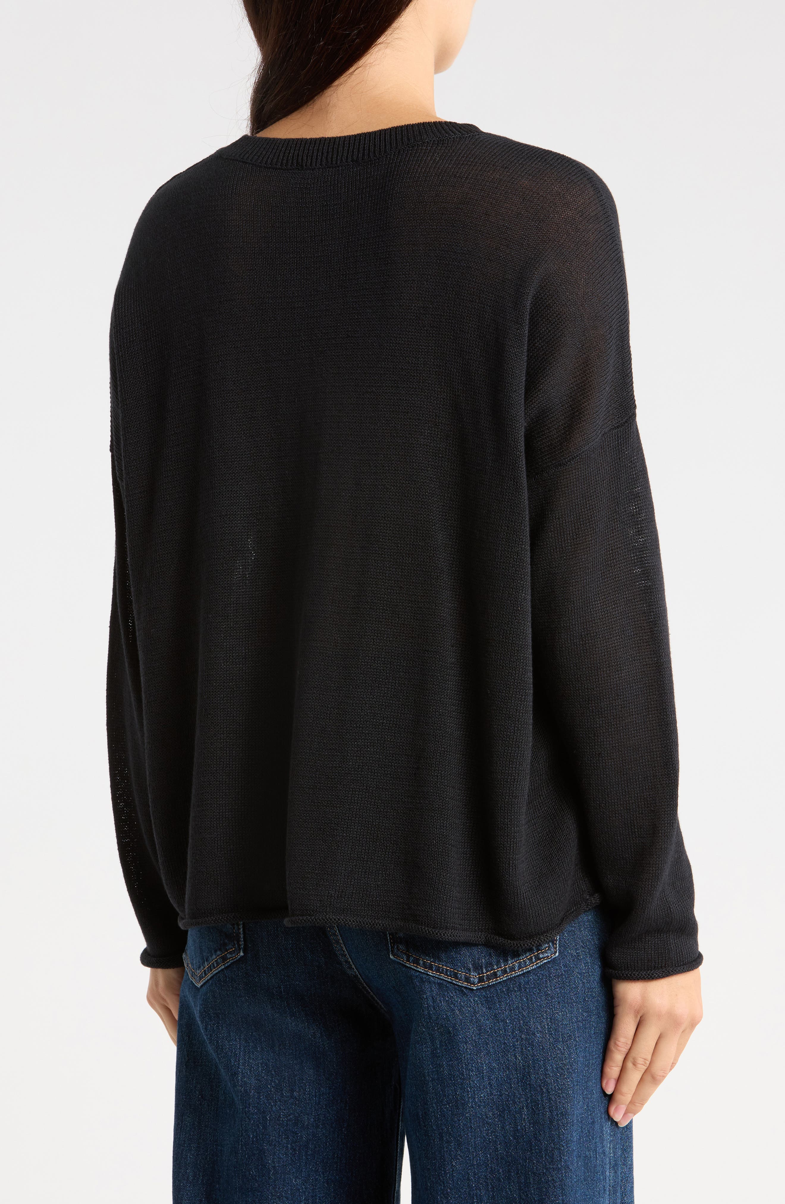 Eileen Fisher Organic Linen & Organic Cotton Sweater (Women ...