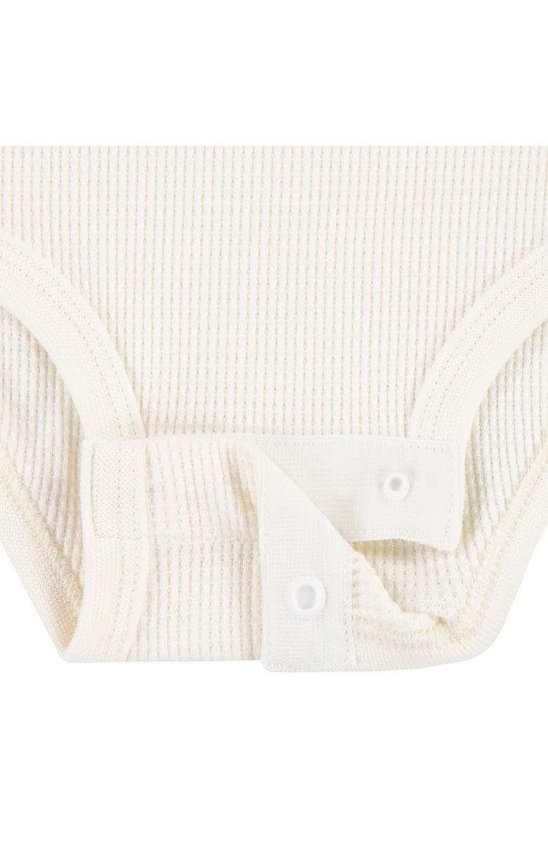 Nike Waffle Knit Bodysuit, Hat & Booties Boxes Set, Alternate, color, Pale Ivory