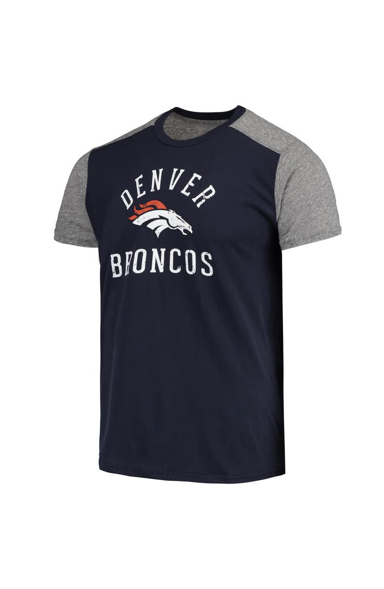 Majestic Threads Men's Majestic Threads Navy/Gray Denver Broncos Field Goal Slub T-Shirt, Alternate, color, Navy