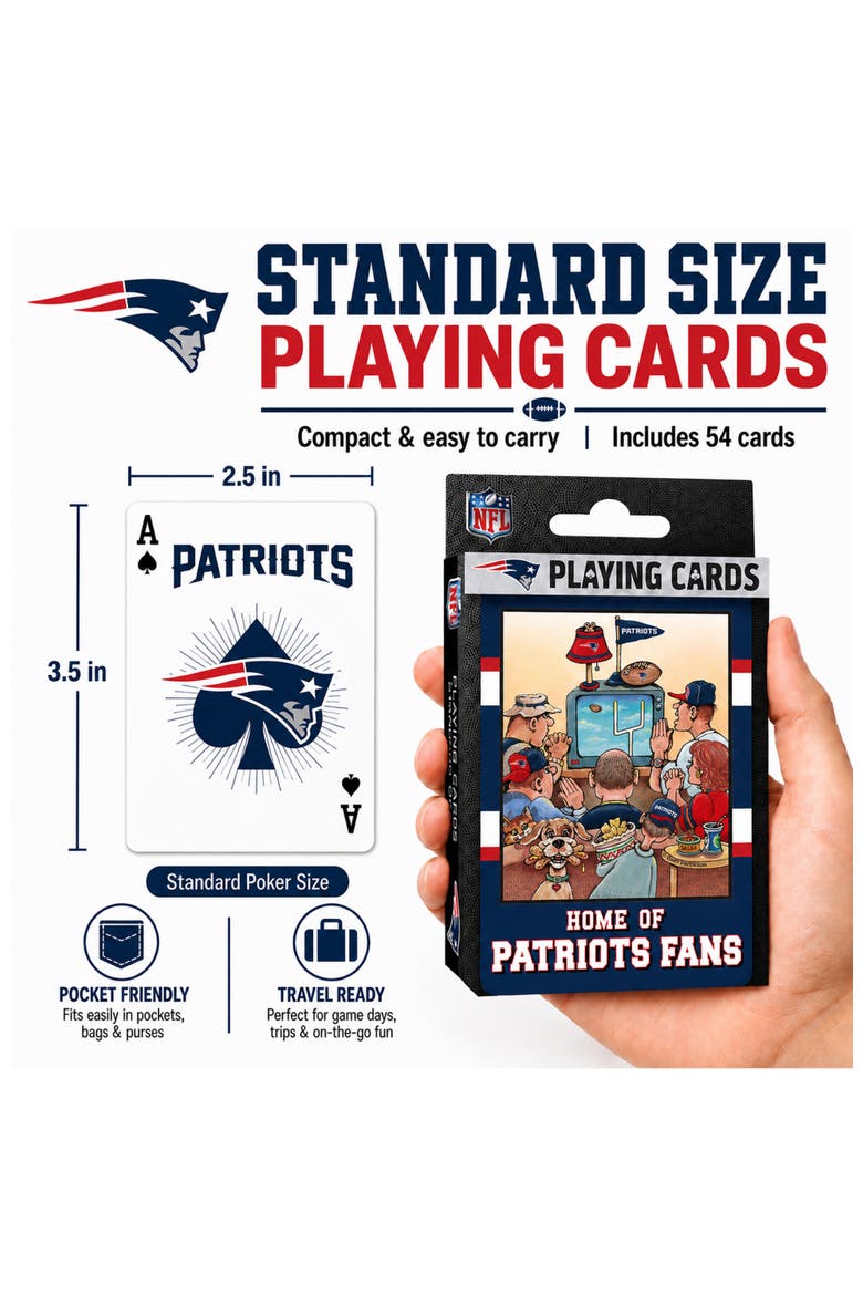 New England Patriots Fan Playing Cards, Alternate, color, Multicolor