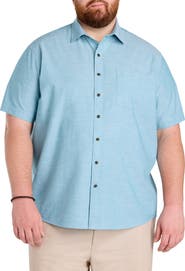 Oak Hill by DXL Big & Tall Washed Cotton Sport Shirt