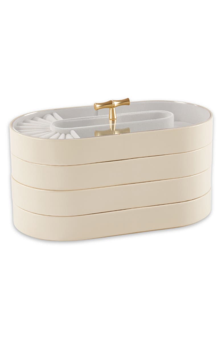 Bey-Berk Stackable Jewelry Storage Trays, Main, color, Beige