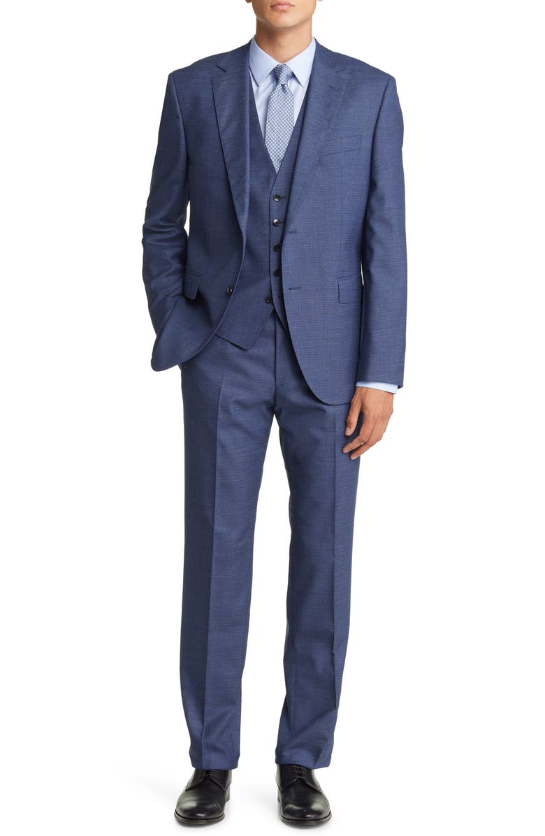 BOSS Jeckson Stretch Wool Blend Three-Piece Suit, Main, color, 