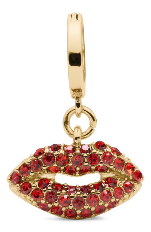 Kate Spade New York Pavé Lips Charm In Gold