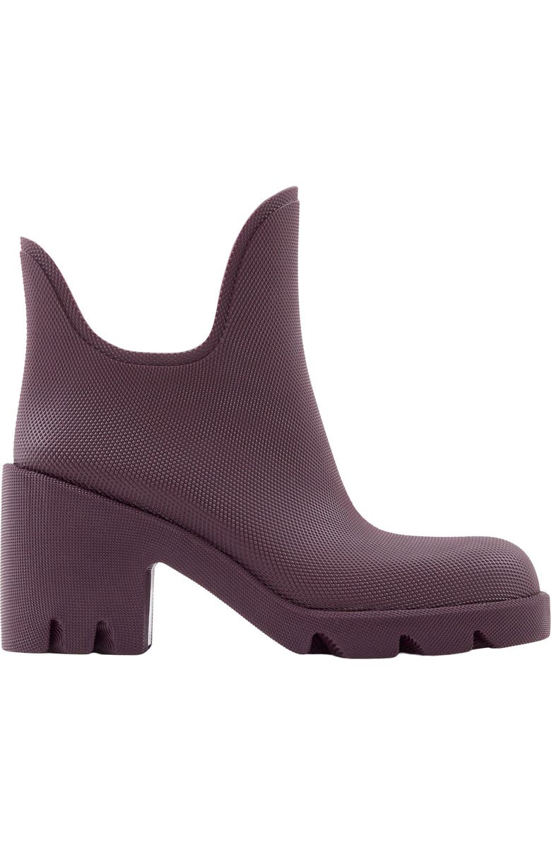 Burberry Marsh Textured Ankle Boot, Main, color, Aubergine