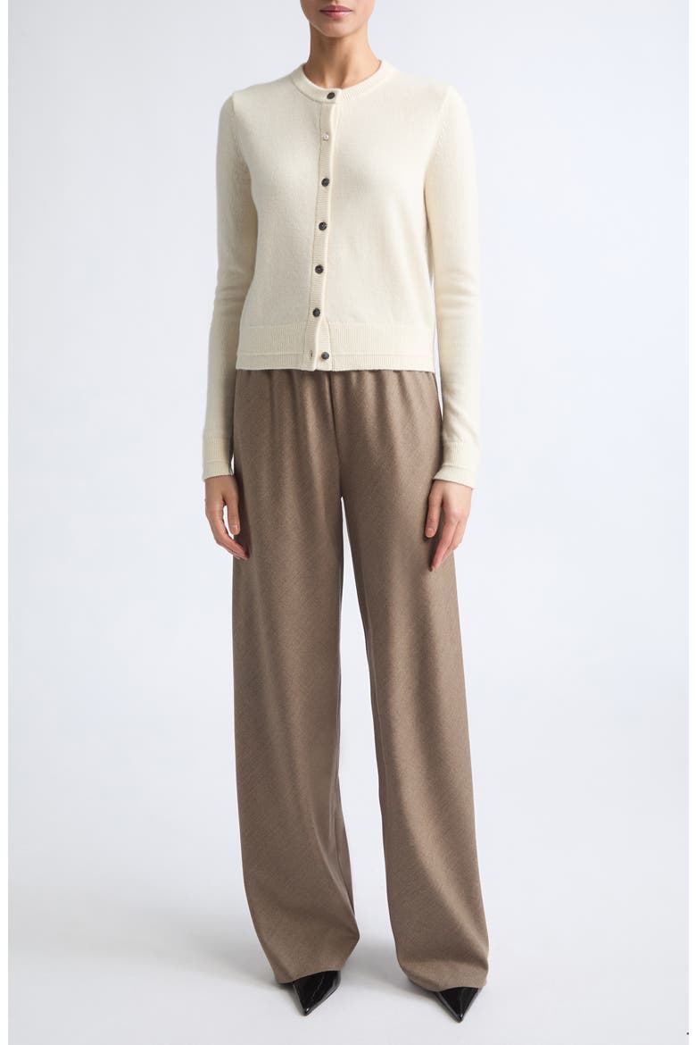 Recycled Cashmere & Cotton Cardigan, Alternate, color, IVORY