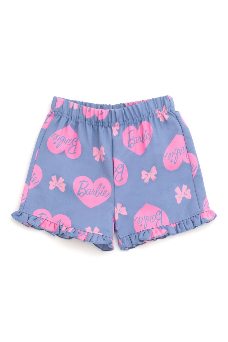T-Shirt & Chambray Shorts Set, Alternate, color, Pink / Blue