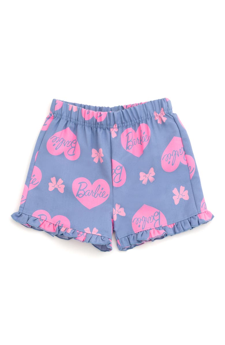 Barbie T-Shirt & Chambray Shorts Set, Alternate, color, Pink / Blue