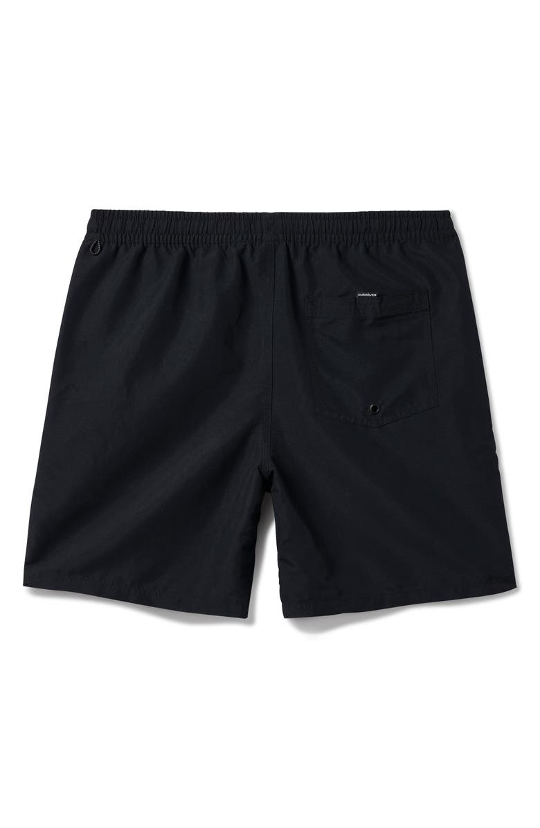 Quiksilver Everyday 17" Solid Stretch Swim Trunks, Alternate, color, Black