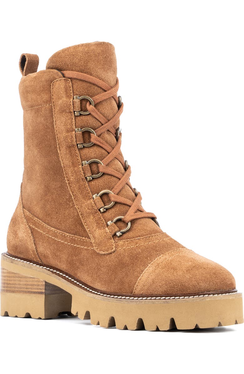 VINTAGE FOUNDRY Eleonora Lug Boot, Main, color, Tan