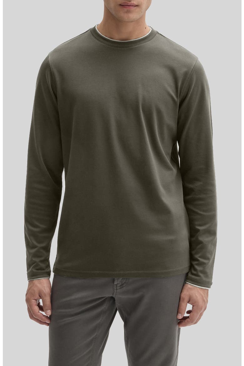 Georgia Pima Cotton Long Sleeve T-Shirt, Main, color, DUSTY OLIVE