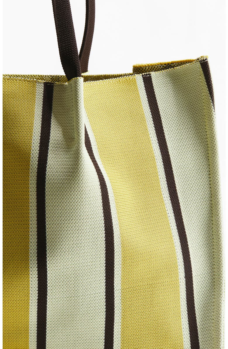 H&M Tote bag, Alternate, color, Light Beige/Yellow Striped