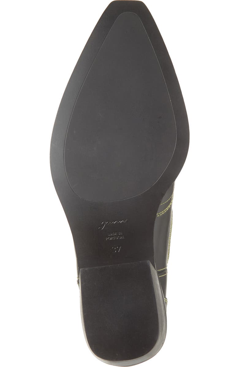 Ganni Embroidered Western Bootie, Alternate, color, Blazing Yellow