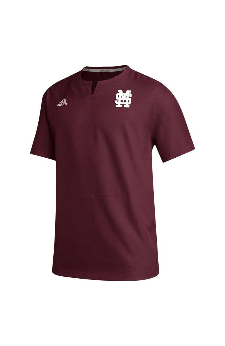 adidas Men's adidas Maroon Mississippi State Bulldogs Notch Neck Iron Cage Top, Alternate, color, 