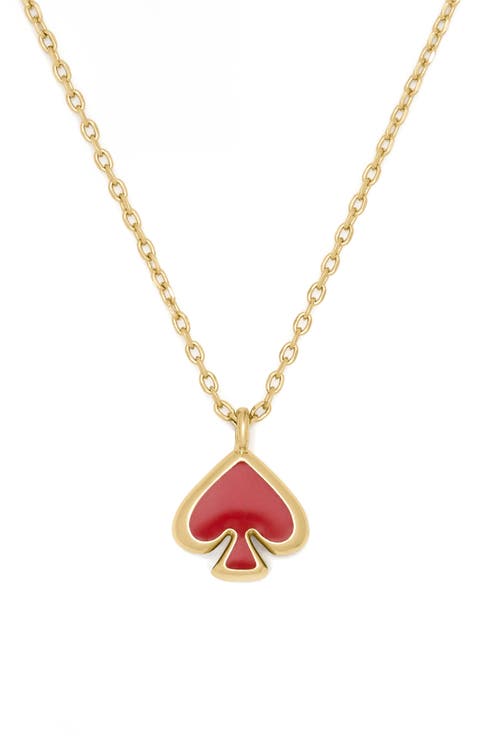 mini spade pendant necklace