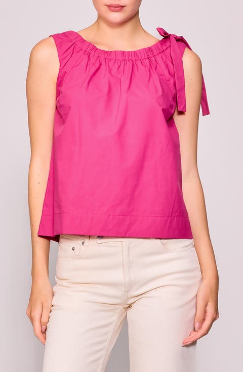 Tie Shoulder Sleeveless Top