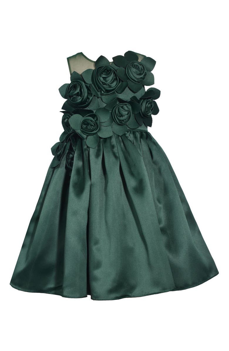 Iris & Ivy Kids' Floral Appliqué Fit & Flare Dress, Main, color,