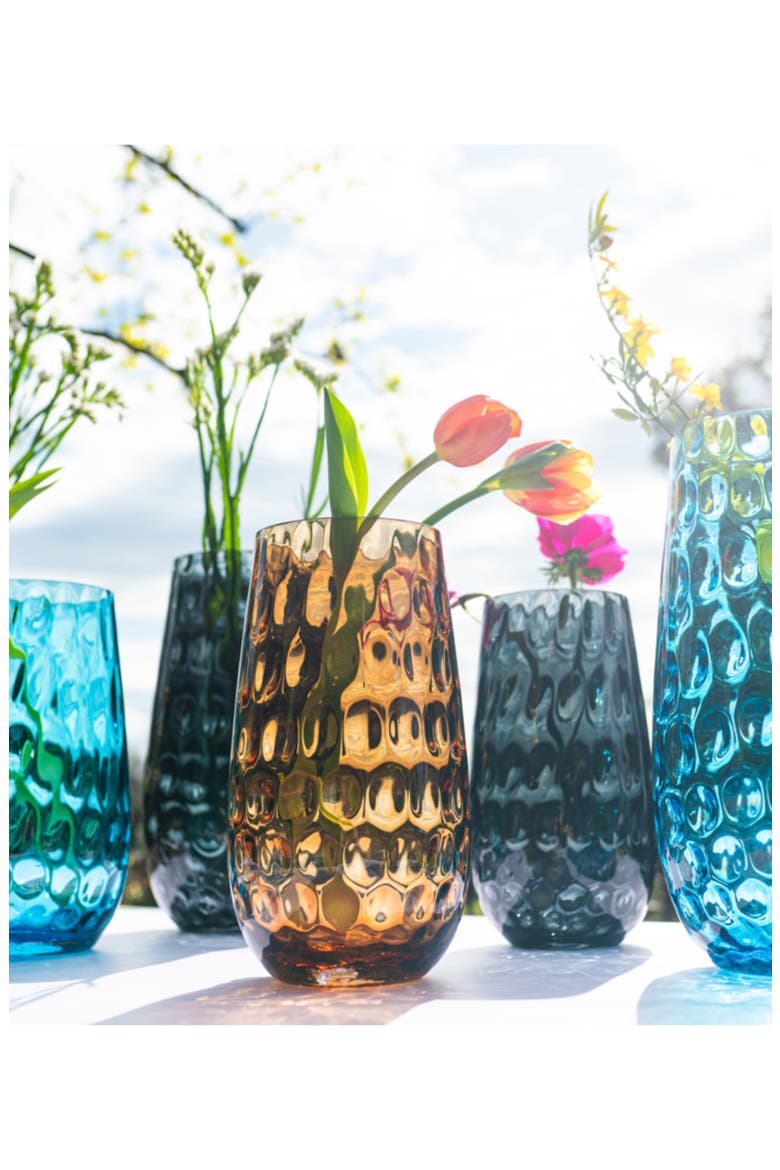 Bolla Pebbled Glass Small Vase, Alternate, color, BROWN
