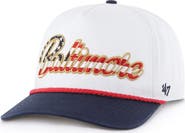 '47 Men's '47 White Baltimore Ravens Patriotic Overhand Hitch Adjustable Hat