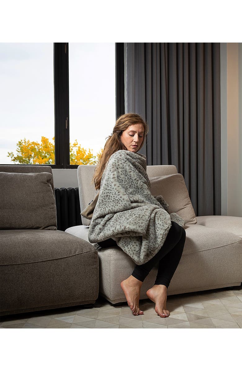 LUXE Faux Fur Throw - 50" x 60" - Lynx, Alternate, color, 