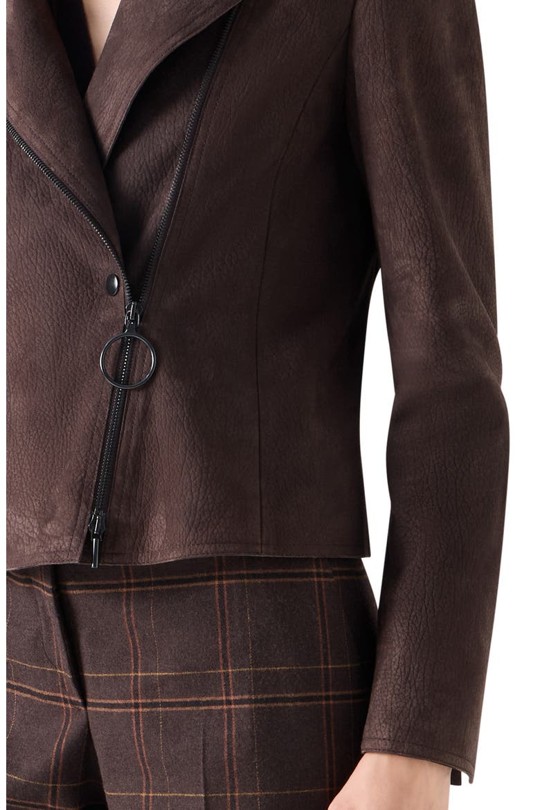 Genuine Suede Moto Jacket, Alternate, color, ESPRESSO