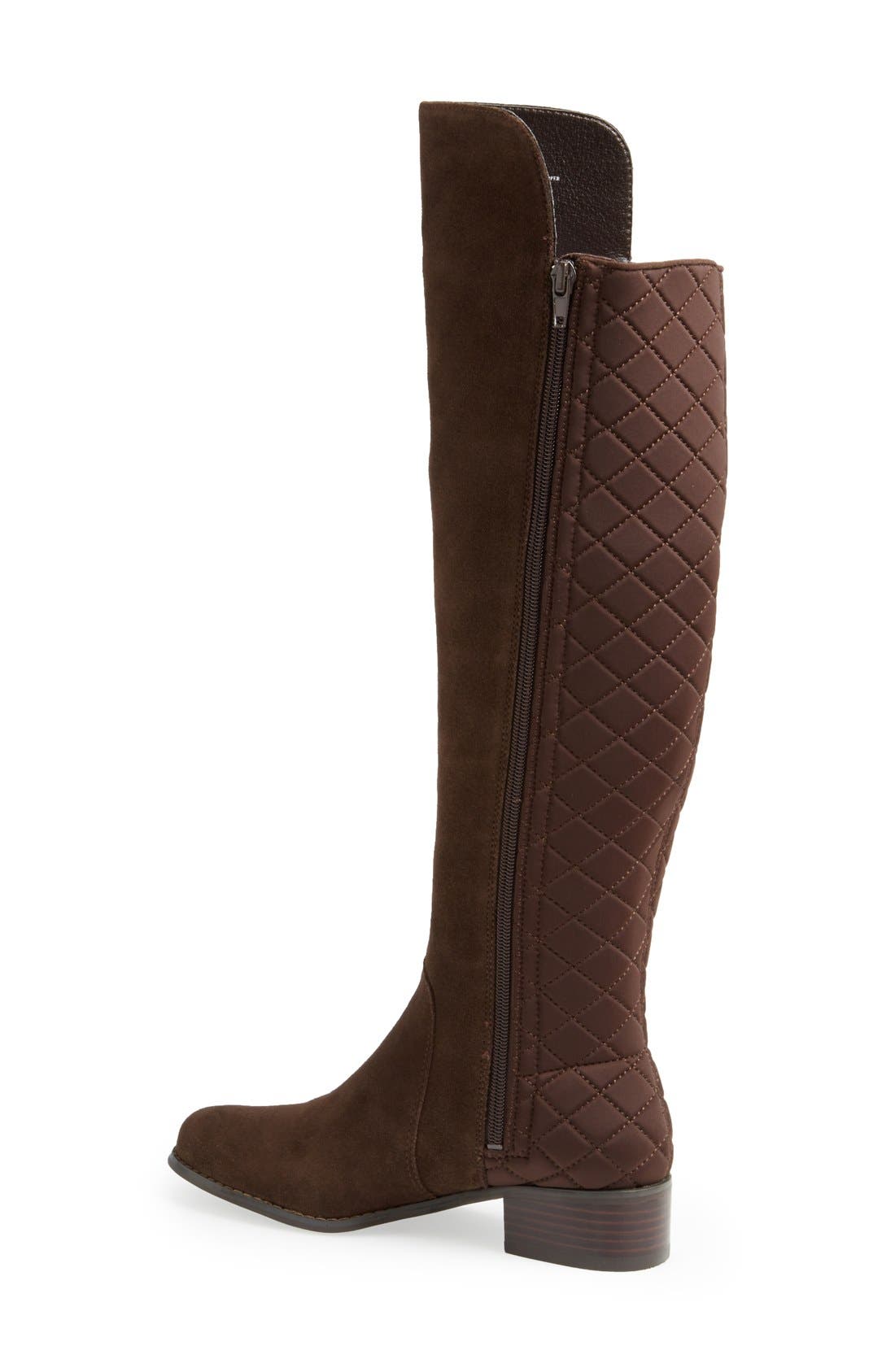 'Jace' Over The Knee Boot, Alternate, color, DARK BROWN SUEDE