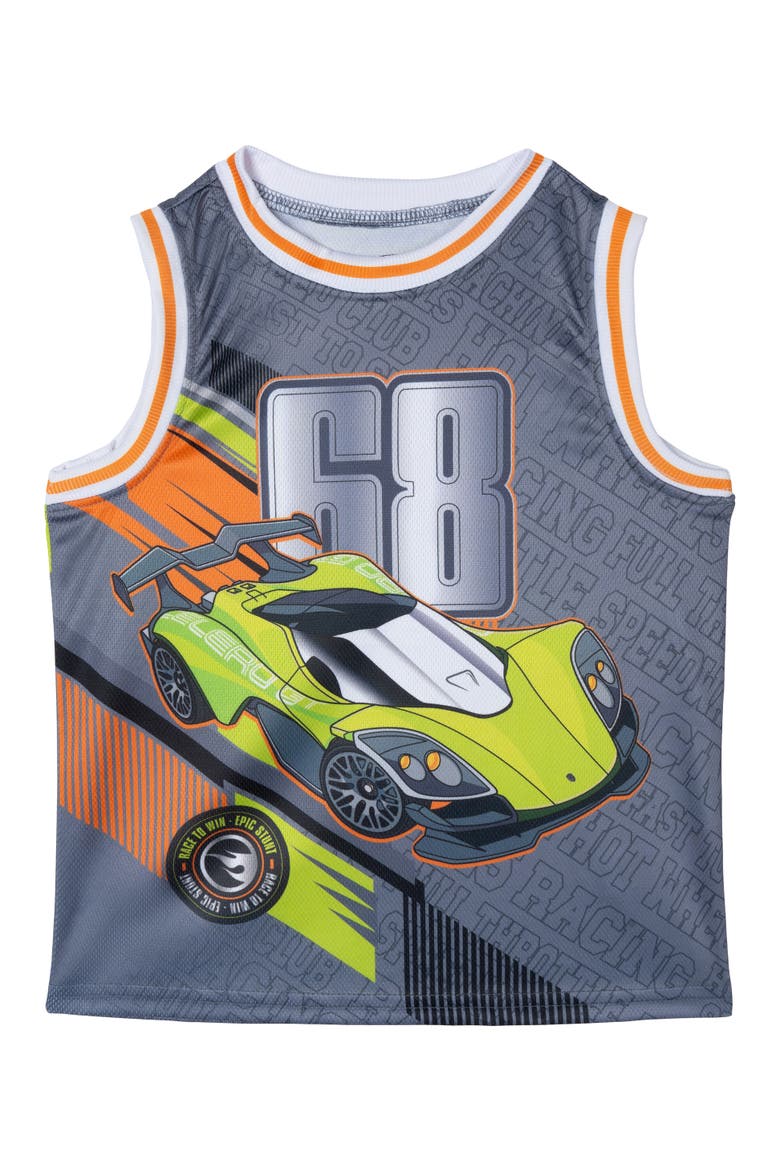 Athletic 2-Piece Tank Top and Shorts Set, Alternate, color, Hot Wheels Dark Grey