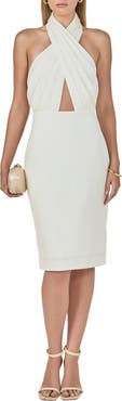 Endless Rose Draped Halter Midi Dress