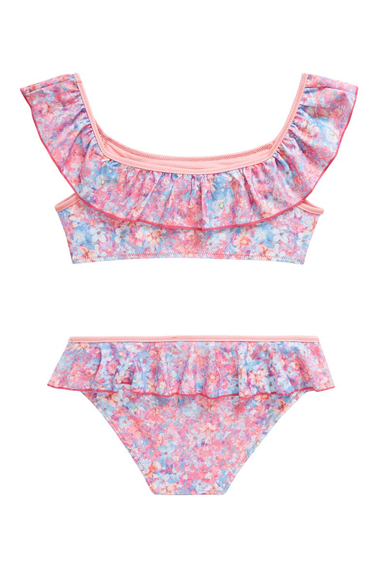 Kids' Ditzy Ruffle Two-Piece Swimsuit, Alternate, color, PINK MULTI