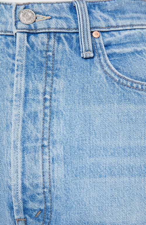 Mother The Ditcher Crop Straight Leg Jeans In Blue