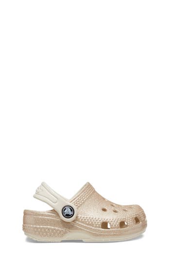 Crocs Little Glitter Clog In Gold