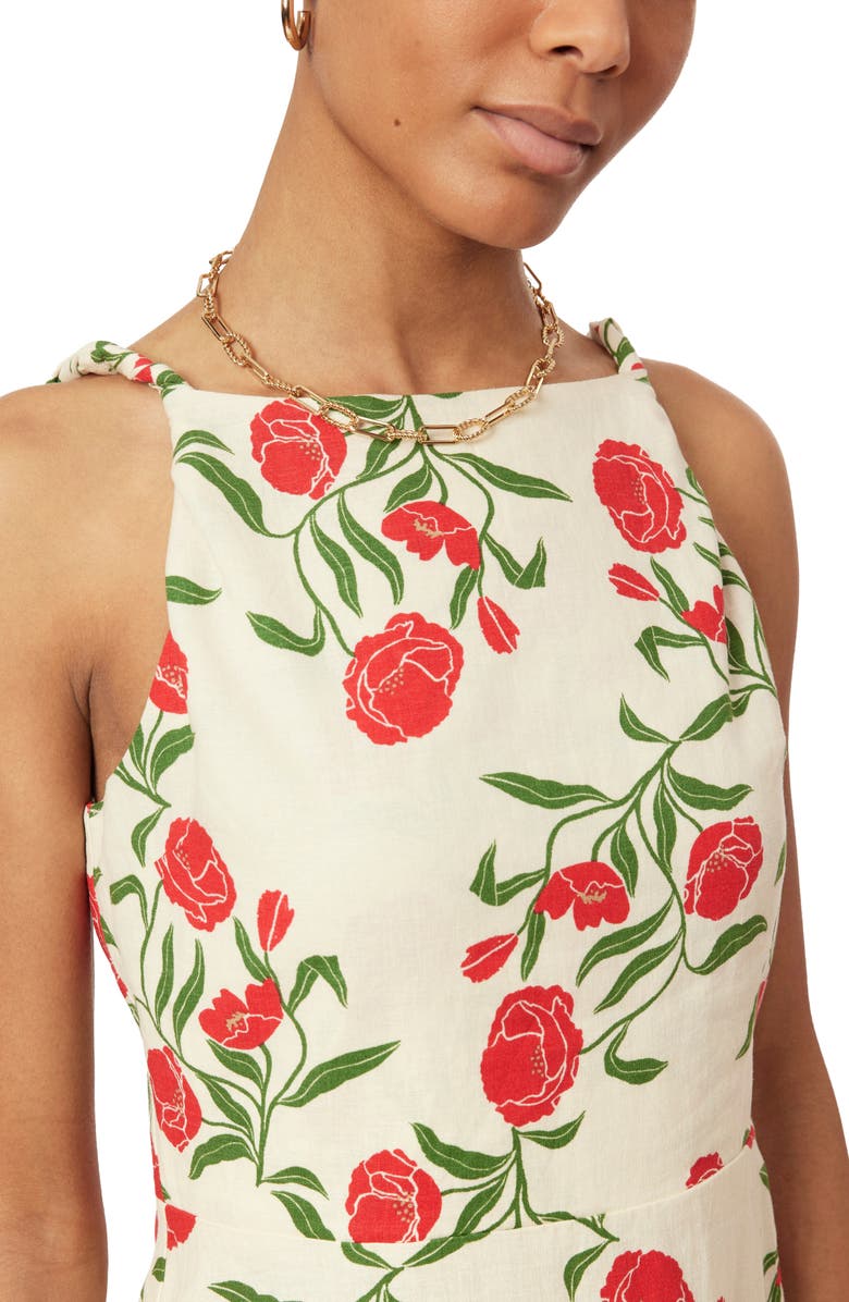 Scotch & Soda Floral Print Asymmetrical Dress, Alternate, color, Whitecap Gray Allover Floral