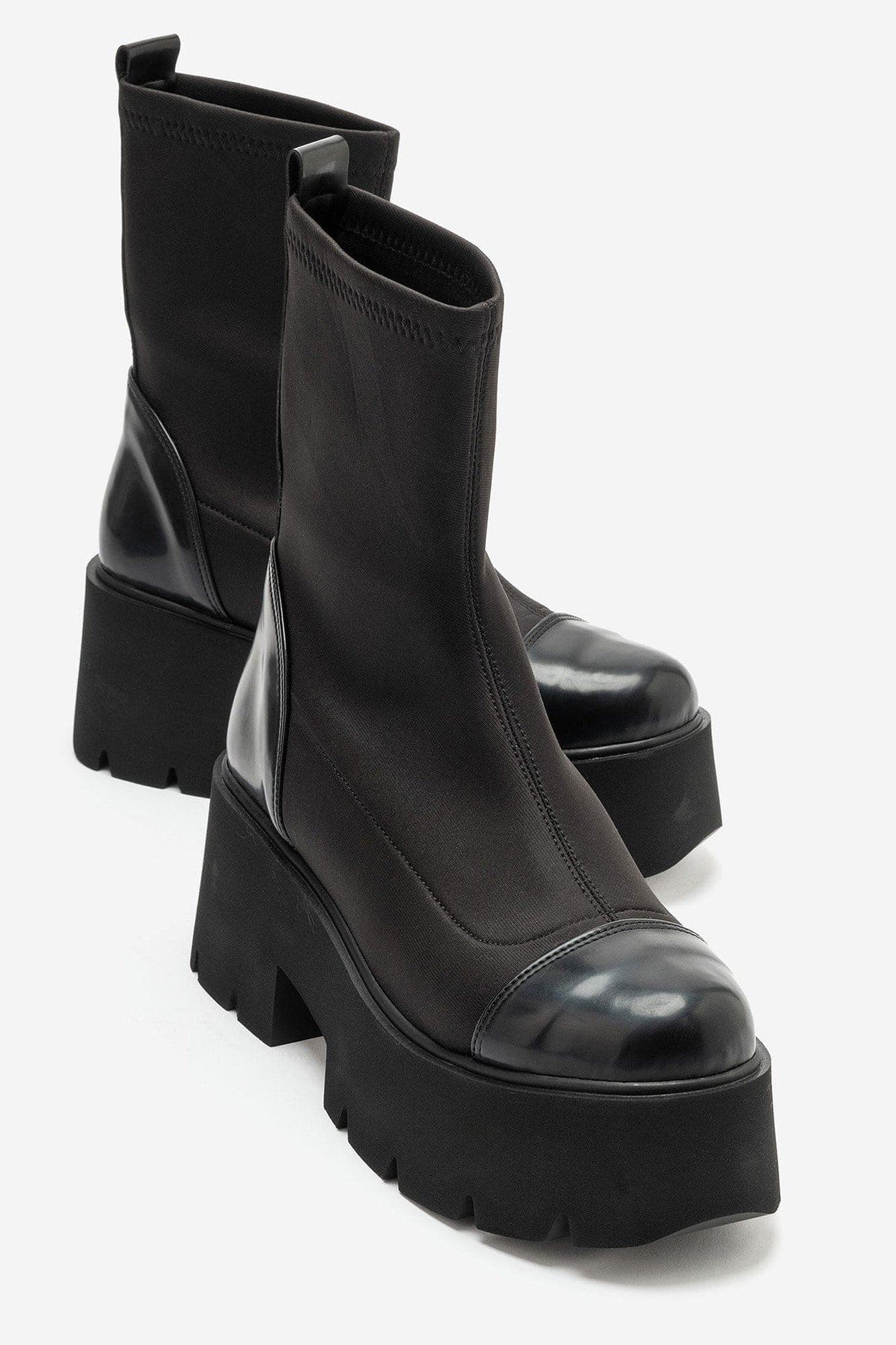 Jadelina Scuba Platform Sock Boot, Alternate, color, Black