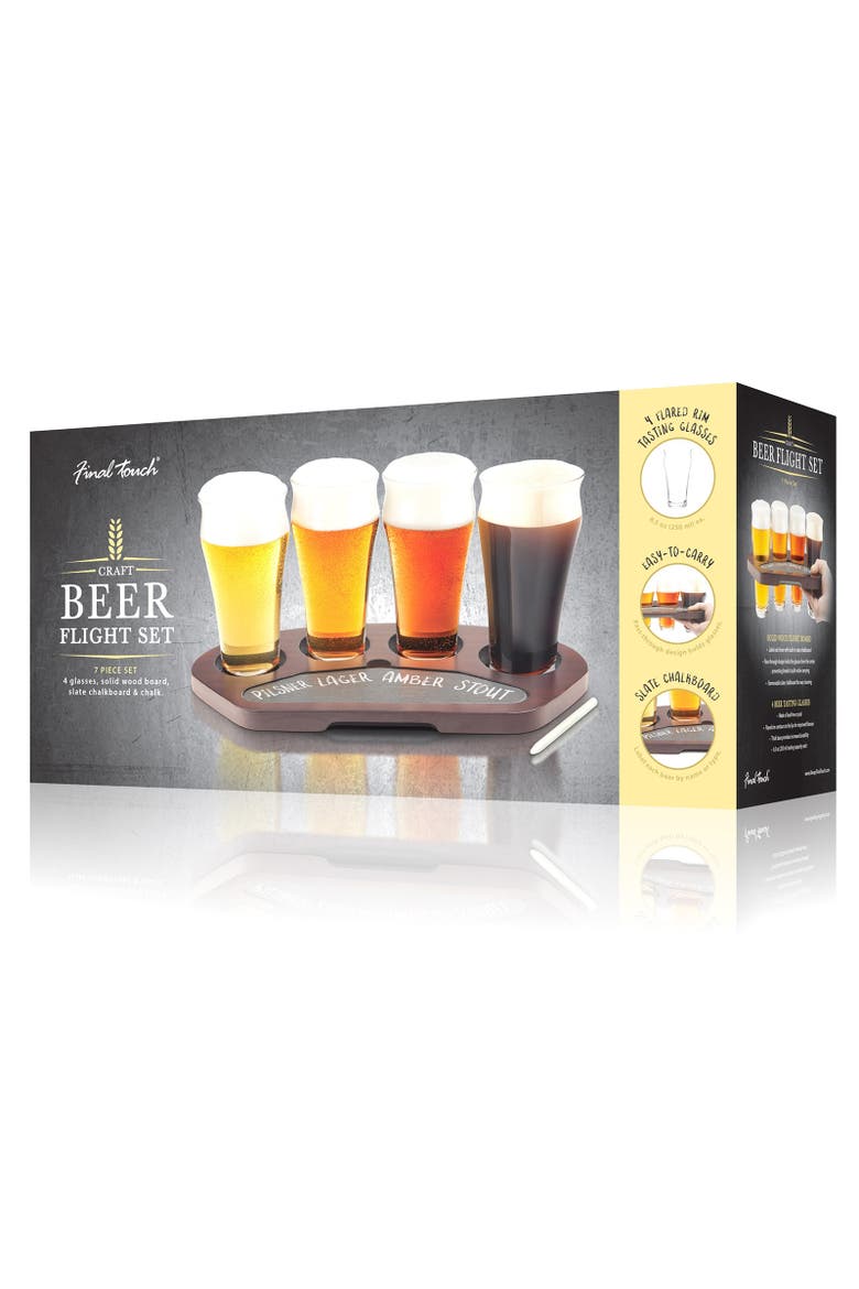 Craft Beer Flight Set, Alternate, color, Clear