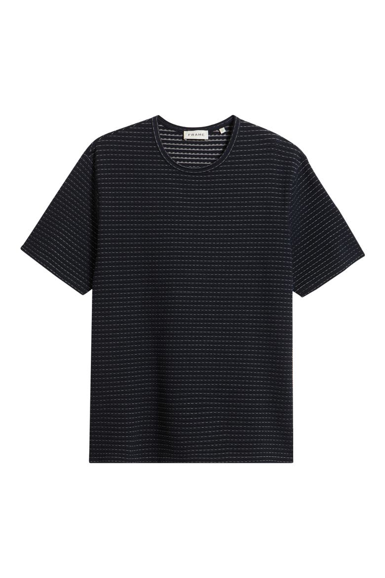 Jacquard Stripe T-Shirt, Alternate, color, NAVY/ CREAM STRIPE