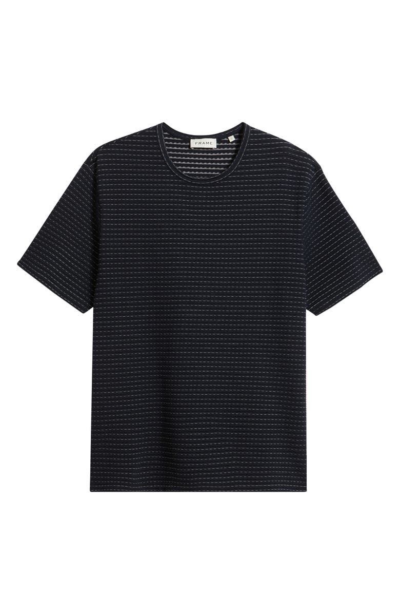 FRAME Jacquard Stripe T-Shirt, Main, color, Navy/ Cream Stripe