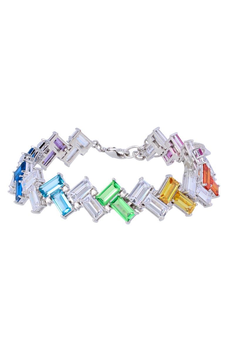 Kurt Geiger London Quilted Cubic Zirconia Bracelet, Main, color, 