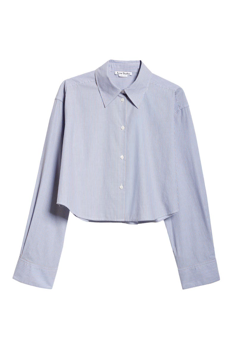 Satai Stripe Crop Cotton Button-Up Shirt (Women) | Nordstrom