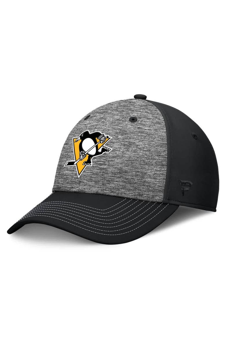 FANATICS Men's Fanatics Gray/Black Pittsburgh Penguins Fundamental Top Shelf 2-Tone Flex Hat, Main, color, Gray