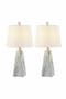  White Marble Finish- Set Of 2