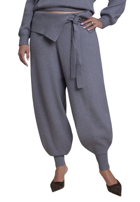 Foldover Waistband Barrel Sweater Pant (plus)