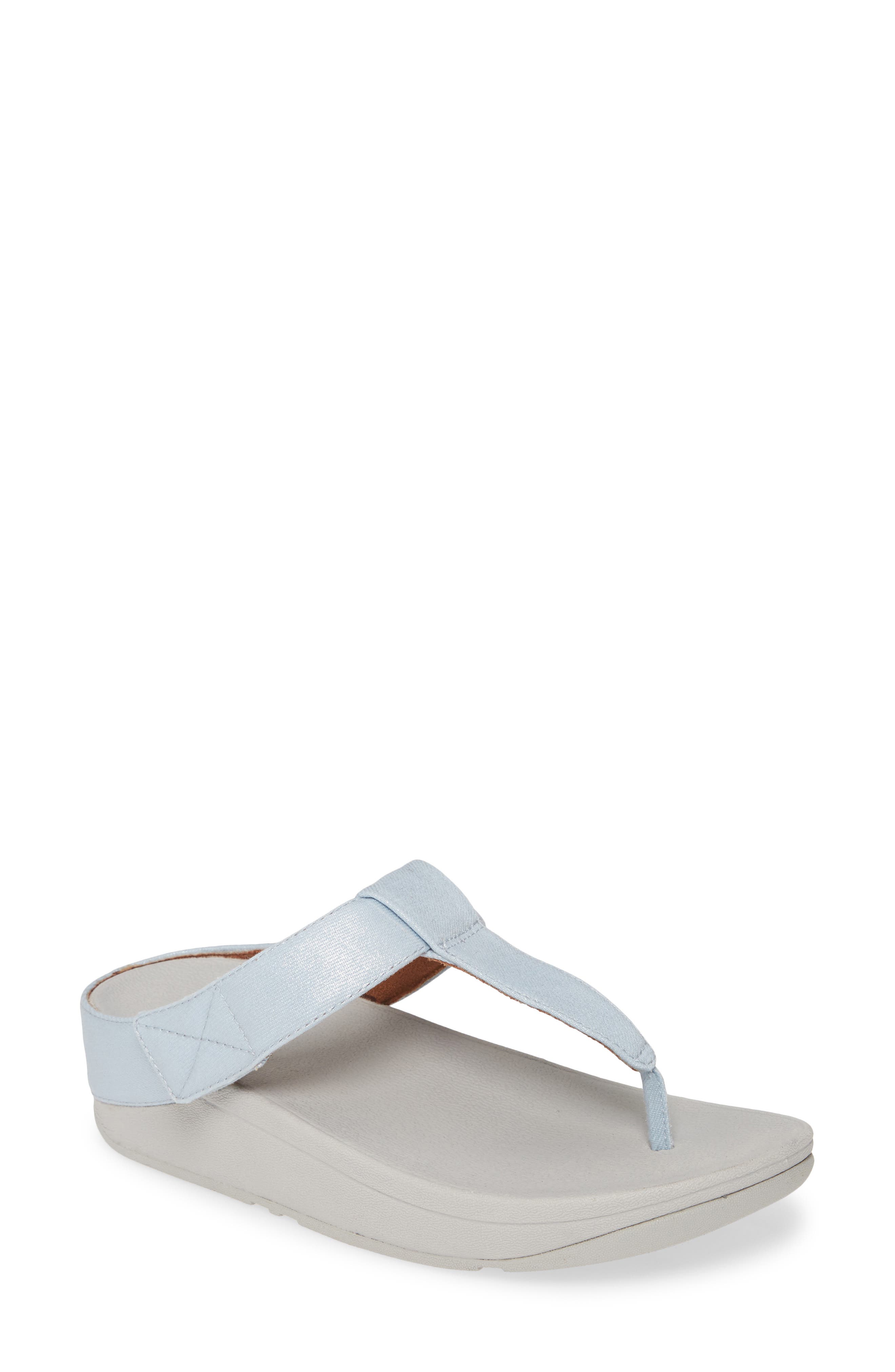 Mina Flip Flop, Main, color, LIGHT BLUE FABRIC