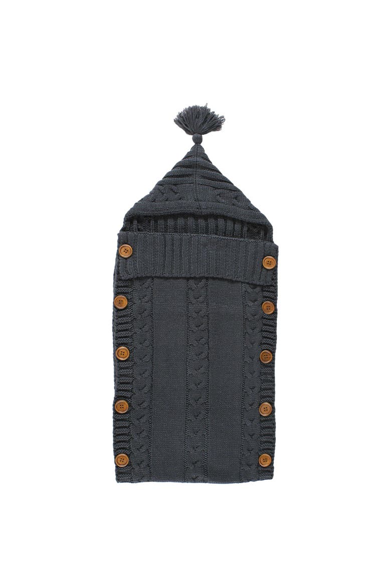 Knitted Pram Comfort Cocoon, Main, color, Charcoal