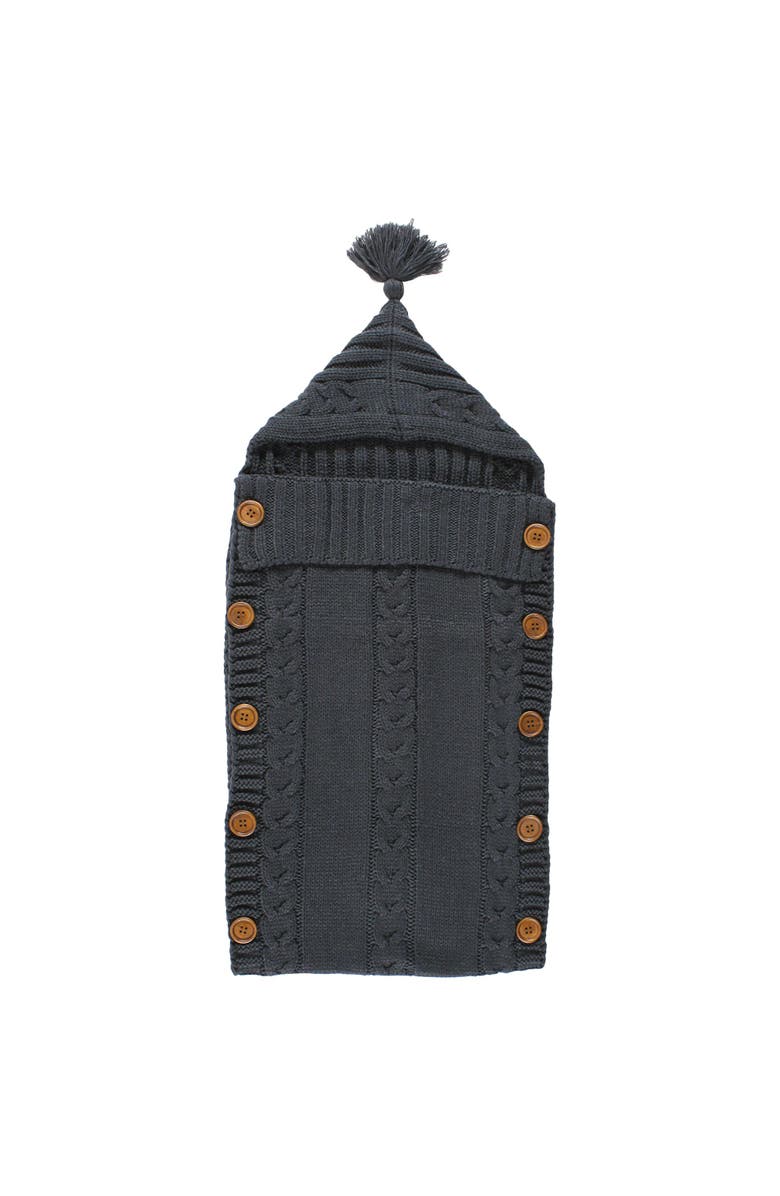 Hudson Baby Knitted Pram Comfort Cocoon, Main, color, Charcoal