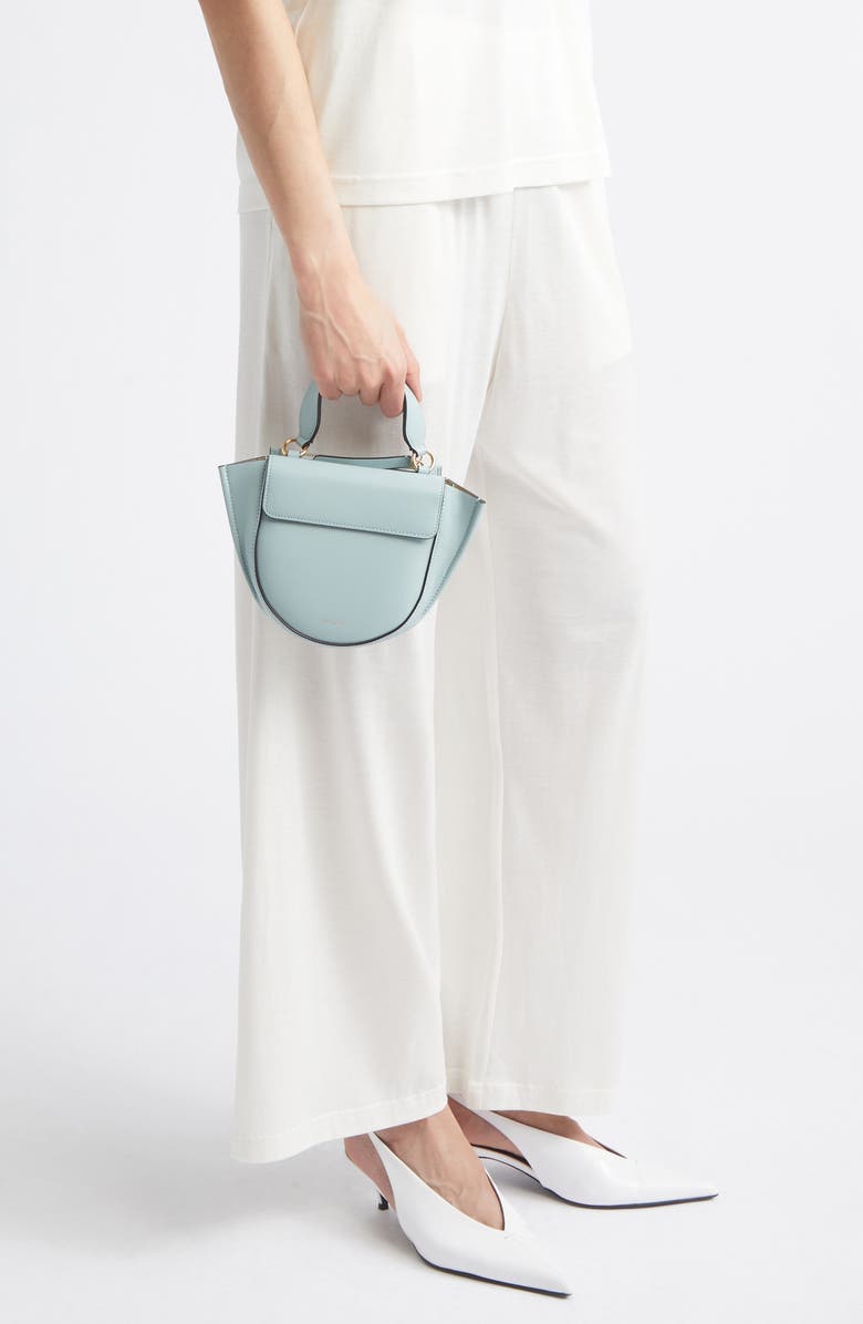 Wandler Small Hortensia Leather Handbag, Alternate, color, Ice