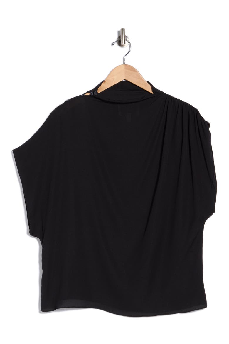Wish You Would Stretch Silk Top, Main, color, BLACK