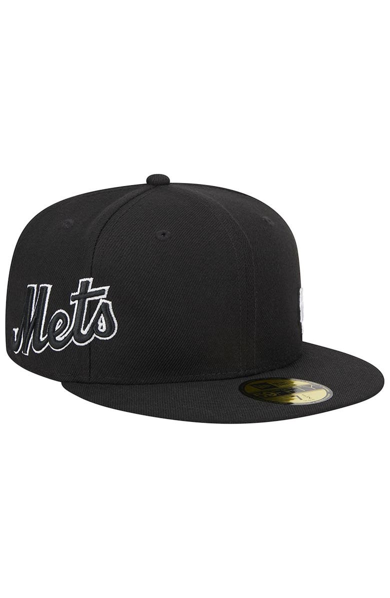 New Era Men's New Era Black New York Mets Jersey 59FIFTY Fitted Hat, Main, color, 