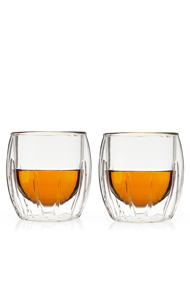 Double Walled Spirits Glasses Set of 2, Alternate, color, Clear