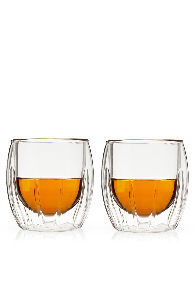 Viski Double Walled Spirits Glasses Set of 2, Alternate, color, Clear